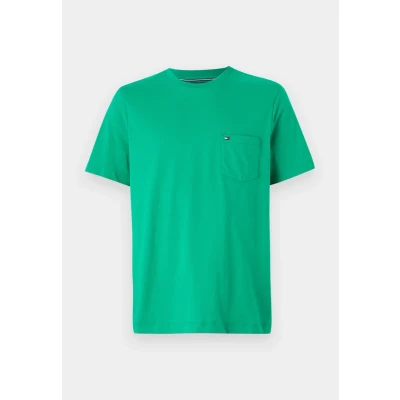 Abbildung von Tommy Hilfiger Herren T Shirt Kurzarm Essential mit Brusttasche, Grün (Olympic Green), XL