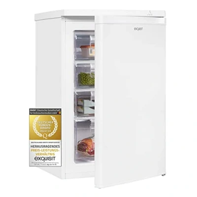 Abbildung von exquisit Gefrierschrank GS12 040E weiss, 85,5 cm hoch, 55,0 breit, 91 L Volumen, 4 Sterne Gefrieren