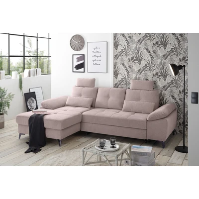 Abbildung von ED EXCITING DESIGN Ecksofa &quot;Auckland L Form&quot;, mit Bettfunktion, Bettkasten, Armteilverstellung, Kopfstützen