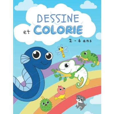 Abbildung von Livre de coloriage et dessin pour enfant 2 à 6 ans: Apprendre dessiner colorier Cahier avec animaux, voitures, fruits autres petits dessins