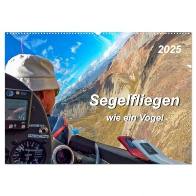 Abbildung von Segelfliegen wie ein Vogel (Wandkalender 2025 DIN A2 quer), CALVENDO Monatskalender