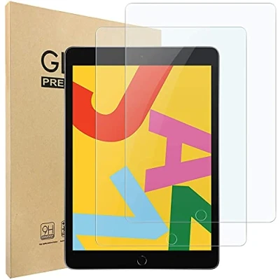 Abbildung von TechDealsUK 2er Pack Displayschutzfolien aus gehärtetem Glas für iPad Air 1. Generation 2013, 2 2014, 9.7 5. 2017, 6. 2018