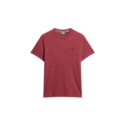 Abbildung von Superdry Vintage LOGO EMB Tshirt basic, Herren, Größe: Medium, Berry red marl