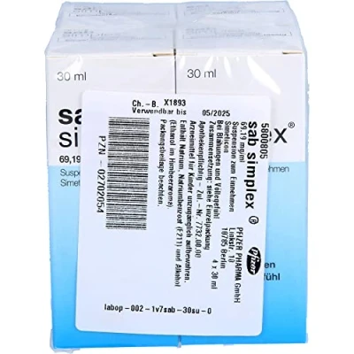 Abbildung von sab simplex bei Blähungen und Völlegefühl 120 ml