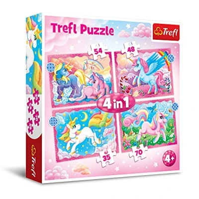 Abbildung von Trefl 4 in 1 Puzzle Einhörner