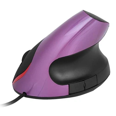 Abbildung von ASHATA Ergonomische Vertikale Maus, Maus Vertical Ergonomic Optical Mouse,Tragbar USB Kabelgebundene Optische Vertikalmaus 3200 DPI 6 Tasten,für PC/Laptop Notebook usw.(Lila)
