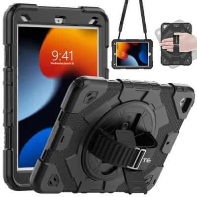 Abbildung von TECHGEAR SUPE Schutzhülle für Apple iPad 25,9 cm (10,2 Zoll) 2021 2020/2019 [9. / 8. 7. Generation] und Air 3 10,5 Zoll (26,7 cm), robuste, robuste