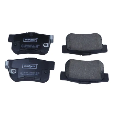 Abbildung von MAXGEAR 19 3669 Bremsbelagsatz Hinterachse mit akustischer Verschleißwarnung HONDA: CIVIC 7 Hatchback, CR V 3, Accord Limousine