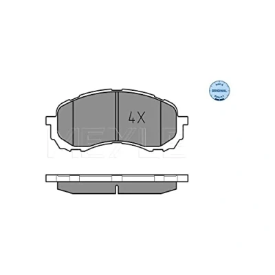 Abbildung von MEYLE 025 243 7217/W Bremsbelagsatz ORIGINAL Quality Vorderachse inkl. Verschleißwarnkontakt mit Anti Quietsch Blech SUBARU: Impreza II Limousine