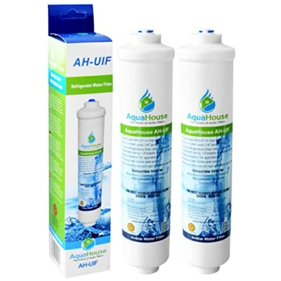 Abbildung von 2x AquaHouse AH UIF Kompatibel Externer Kühlschrank Wasserfilter passt für Samsung DA29 10105J LG 5231JA2010B Haier 0060823485A (ersetzt nur externe Filter)