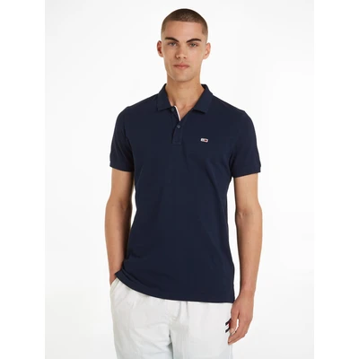 Abbildung von Tommy Jeans SLIM Placket Poloshirt, Herren, Größe: 54, Dark blue