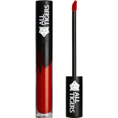Abbildung von All Tigers Natural &amp; Vegan Matte Liquid Lipstick Lippenstift, Damen, Größe: 8 ml, Burgundy red live fearless