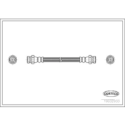 Abbildung von CORTECO 19032933 Bremsschläuche Hinterachse 250 MITSUBISHI: Pajero Pinin