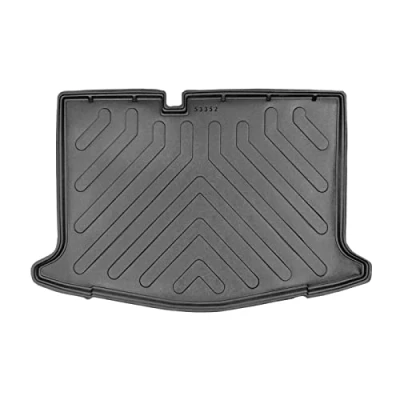 Abbildung von Trimak Passgenau 3D Kofferraumwanne Kompatibel mit Nissan Micra 5. Gen K14 ab 2017 Kofferraummatte Schutzmatte Auto Zubehör Antirutschmatte Kantenschutz TPE Gummi Dauerhaft Schwarz