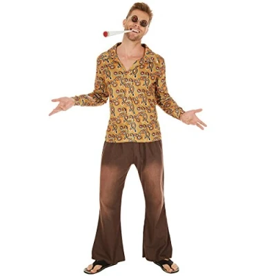 Abbildung von dressforfun Hippie Kostüm Herrenkostüm John, Retrohemd aus Elastik Jersey