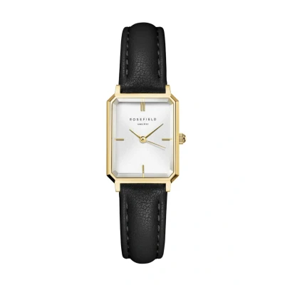 Abbildung von Rosefield Octagon Uhr, Damen, Größe: One Size, Black gold