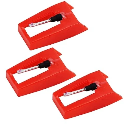 Abbildung von Plattenspielernadeln, Topcloud Turntable Diamond Ersatzstiftnadeln für Schallplattenspieler, LP, Phonograph (3er Pack)