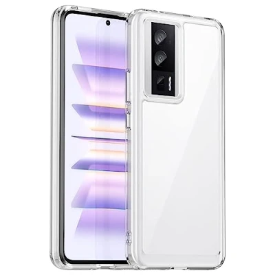 Abbildung von Verco Handyhülle für Poco F5 Pro Case, Handy Cover Xiaomi 5G Hülle Transparent Dünn Klar Silikon, durchsichtig