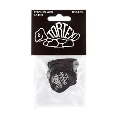Abbildung von JIM DUNLOP Plektrum Tortex Pitch Black 1,00mm 12 Stück