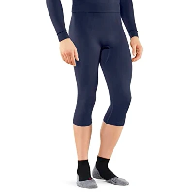 Abbildung von FALKE Herren Baselayer Hose Maximum Warm 3/4 M TI Funktionsmaterial Schnelltrocknend 1 Stück, Blau (Space Blue 6116), L