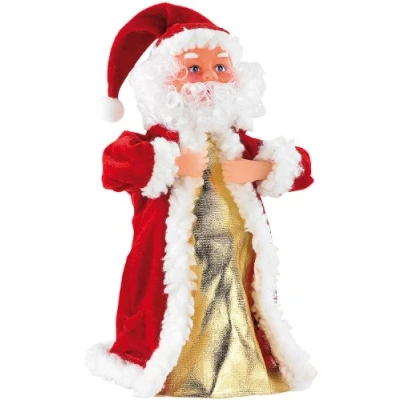Abbildung von infactory Tanzender Nikolaus: Singender, Weihnachtsmann Swinging Santa, 28 cm (Singende Weihnachtsfigur, mit Musik, Kinder Weihnachten)