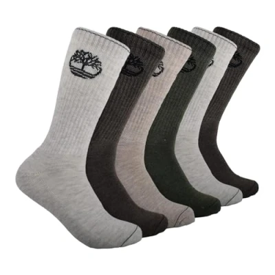 Abbildung von Timberland Herren 6 Pack Crew Socken, Oatmeal Heather (6er Pack), Large