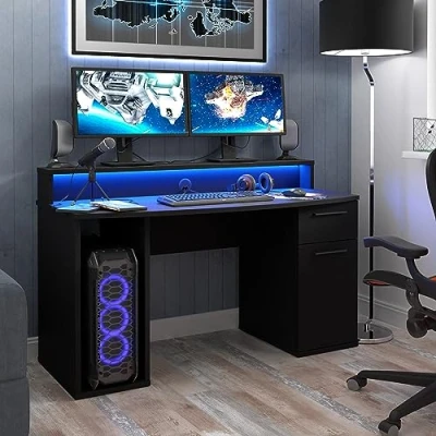 Abbildung von FORTE Gamingtisch &quot;Ayo&quot;, mit LED RGB Beleuchtung, moderner Schreibtisch, Breite 140 cm