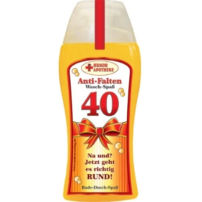 Abbildung von Spaß Duschbäder Duschgel Shampoo zum 40. Geburtstag Geschenk für Männer Frauen Geburtstagsgeschenk mit Zahlen runden