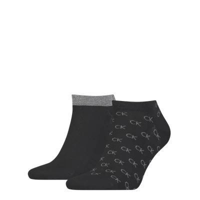Abbildung von Calvin Klein Underwear Sneaker ALL OVER LOGO 2 PACK Füßlinge, Größe: 39 42, Black