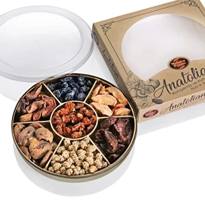 Abbildung von Palanci Gesunde Snacks getrocknete Früchte Mix Aprikosen, Pflaumen, Apfelringe, Physalis getrocknet, Maulbeeren, Pfirsich, Rosinen Vegane 275 gr.