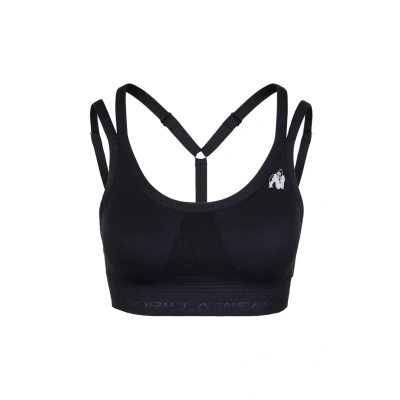 Abbildung von Gorilla Wear Whitney Seamless Sportbh mit starker Stützkraft, Damen, Größe: L/XL, Black