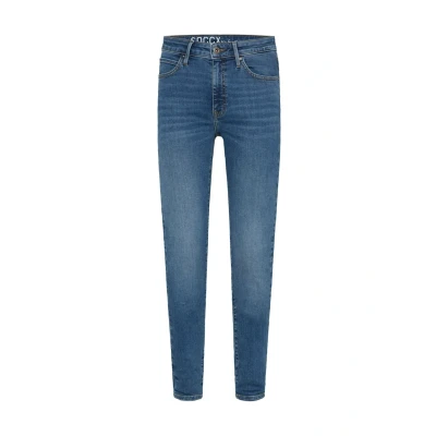Abbildung von Soccx ICE Jeans Slim Fit, Damen, Größe: 29x32, Mid blue