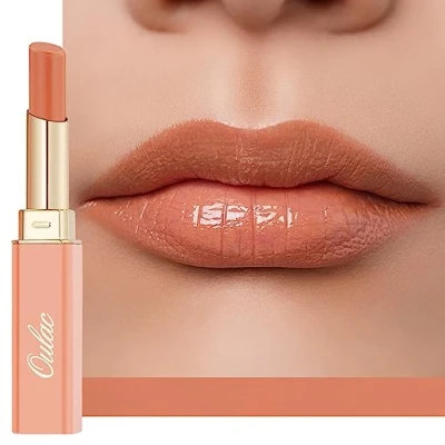 Abbildung von Oulac Lippenstift und Lip Balm, Nude Lippenpflege Lippenstift, Pflegend, Saftig Glänzend, Lang Anhaltende Feuchtigkeit Glanz für Trockene Rissige Lippen, Vegan (05) Señorita