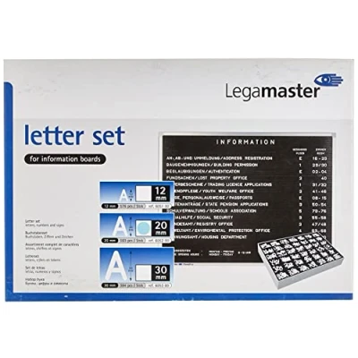 Abbildung von Legamaster 7 605200 Rillenbuchstaben, 560 Stück, sortiert im Buchstabenkasten, Buchstabenhöhe 20 mm. weiß