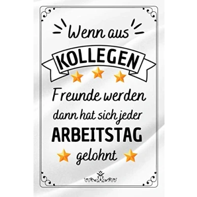 Abbildung von Wenn aus kollegen Freunde werden: geschenke für arbeitskollegin , Seiten liniertes Notizbuch A5 Geschenkidee abschiedsbuch abschiedsgeschenk