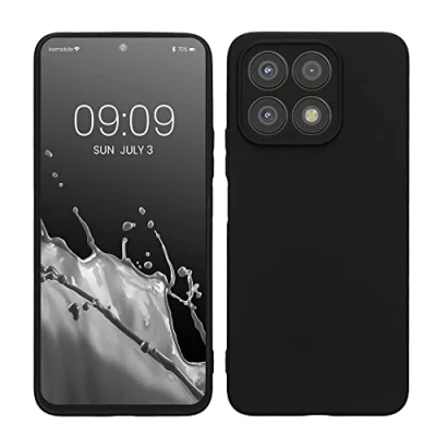 Abbildung von kwmobile Handyhülle kompatibel mit Honor X8a Hülle Handy Case aus weichem Silikon in Schwarz matt