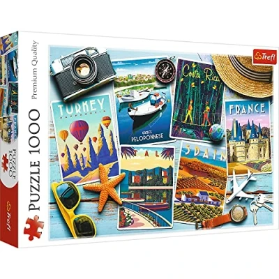Abbildung von Trefl Puzzle Urlaubs Postkarten, 1000 Puzzleteile