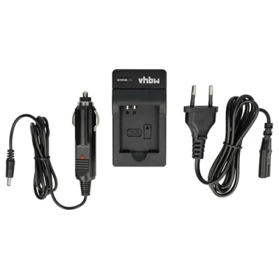 Abbildung von vhbw Ladekabel Ladegerät Netzteil Ladeschale inkl. Kfz Adapter kompatibel mit Kamera Leica C, Akku BP DC14, DC14E