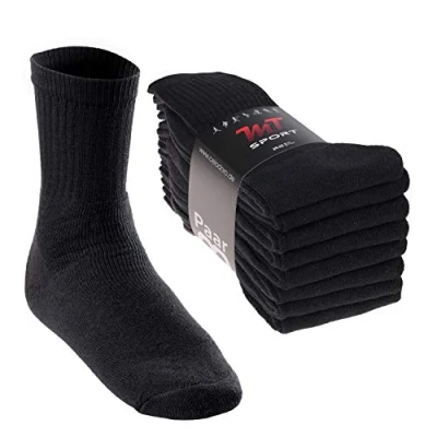 Abbildung von MT Damen und Herren Sport Freizeitsocken (8 Paar) Tennissocken Schwarz 35 38