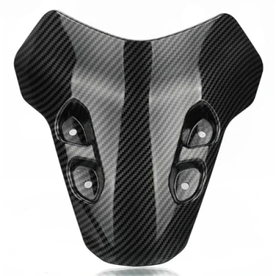 Abbildung von Motorrad windschild Für MT 07 MT07 2021 2022 2023 2024 / Windschutzscheibe Windschutz Double Bubble Windabweiser Moto Windschutzscheibe(Carbon Fiber)