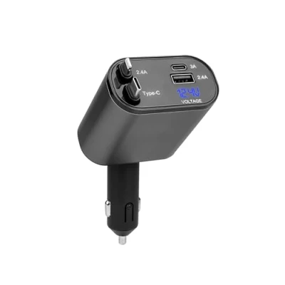 Abbildung von APA 16751 KFZ Ladeadapter mit USB Schnellladekabel 4in1