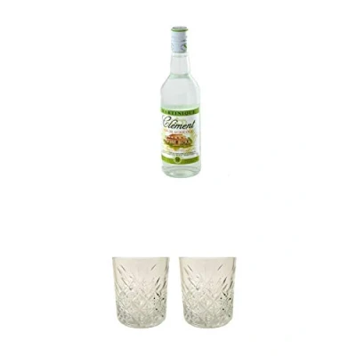 Abbildung von Clement Rhum Agricole Blanc 50% Martinique 1,0 Liter + Rum Glas 1 Stück