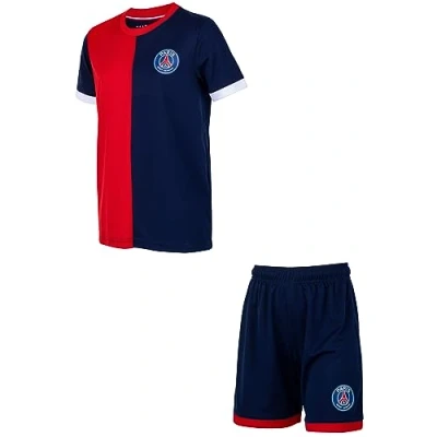 Abbildung von PARIS SAINT GERMAIN Offizielles PSG Home Trikot Set für Kinder 2023/2024 116/6 Jahre Fussball Shirt und Shorts Blau/Rot