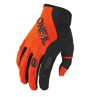 Abbildung von O&#039;NEAL Fahrrad &amp; Motocross Handschuhe MX MTB FR Downhill Passform, Luftdurchlässiges Material Element Glove RACEWEAR V.24 Erwachsene Schwarz Orange Größe S