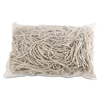 Abbildung von OFFICE PRODUCTS Gummibander Durchmesser: 130mm Farbe: Weiß/Gewicht: 1000g 1 kg/Haushaltsgummi Gummiringe Gummi/Kautschuk 60% / Gummis für Zuhause Büro Schule