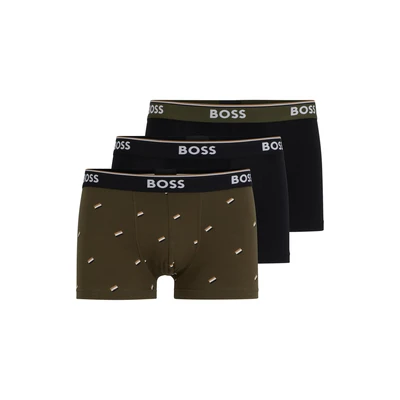 Abbildung von BOSS Trunk &quot;Trunk 3P Power Desig&quot;, (Packung, 3 St., 3er), mit Schriftzug auf dem Bund