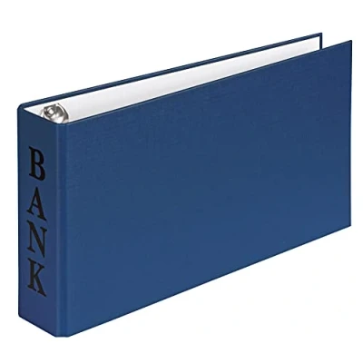 Abbildung von VELOFLEX 4168350 Bankordner DIN A6, Ordner, Ringbuch für Kontoauszüge, 2 Ring Mechanik, 30 mm Füllhöhe, mit Niederhalter, blau, 1 Stück