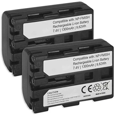 Abbildung von 2X Akku NP FM50, FM55H kompatibel mit Sony DSLR A100, HDR HC1E, UX1E, SR1E