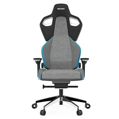 Abbildung von RECARO Exo Platinum Sky Ergonomischer, hochwertiger Gaming Stuhl Mit stufenloser Einstellung über Handräder Made in Germany Auch als Bürostuhl TÜV Zertifiziert