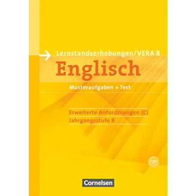 Abbildung von Vorbereitungsmaterialien für VERA Englisch / 8. Schuljahr: Erweiterte Anforderungen Arbeitsheft mit Audio Materialien: Audios ... Lernstandserhebungen: Englisch)
